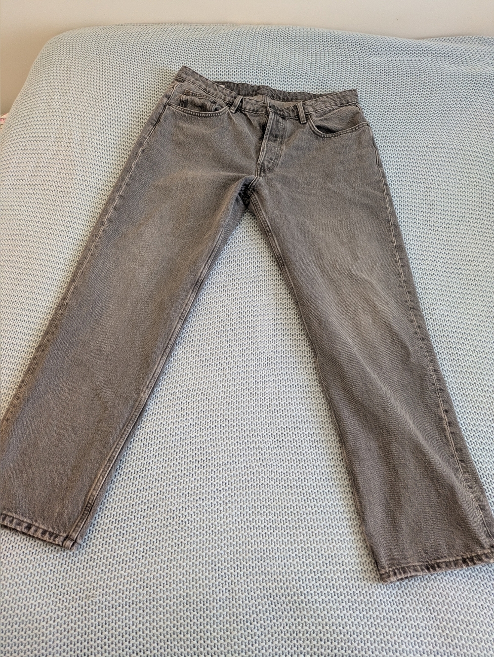 ZARA Wide Leg Grey Jeans Sz 36